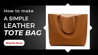 How to make a simple leather tote bag. DIY. Make a bag in about10 minutes #diy #leathercrafting
