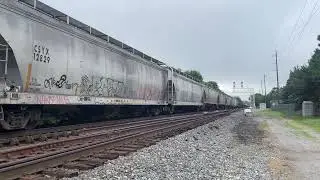 Csx M558 with friendly crew at Wyoming north 2