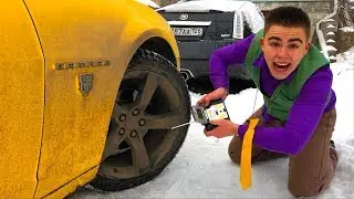 Mr. Joe found Remote Control of Chevy Camaro & Started Race on Car with Remote Control for Kids