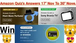 Amazon Quiz's Answers | Win Sony Bravia LED TV | ZH Digital World