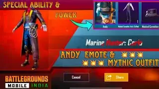 💥Andy emote & mythic outfit 🔥 special ability & power 🔥 Andy free outfit