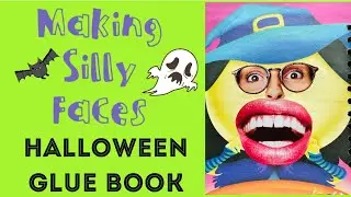 Making Silly Faces&bull;Gluing an anxiety attack away&bull;#collage #gluebook #halloween #relaxcutglue