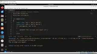 How to use strcmp function to compare two strings in C