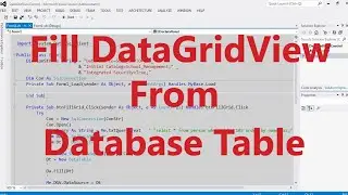 How to load DataGridView from database