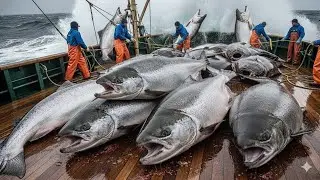 Hundreds of Tons of Salmon Caught by Giant Trawlers &ndash; Inside the Ocean&rsquo;s Biggest Harvest!