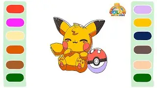 Learn to Draw Pokemon- Pikachu - Drawing and Coloring Tutorial for Kids