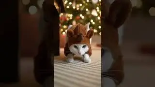 Merry Chrysler🎄😂 Watch this cat's hilarious reaction #shorts #cat #funny