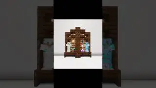 Simple Dark oak shelf design #minecraft #shorts #minecraftbuilds