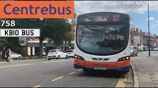 Centrebus: 758 on route 27 | VDL SB200 | (UK Bus Ride #155)
