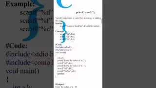 Scanf() in C Language | # C Language.