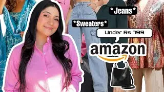 HUGE Amazon Haul *Under Rs 799* | Trendy Jeans, Sweaters, Kurta Sets & More| Renigraphy
