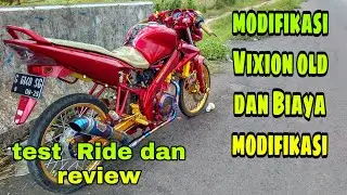 Review Dan Test Ride Vixion modifikasi minimalis | si merah merona