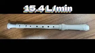 Fipple sound at different air flow #sound #experiment