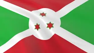Flag of Burundi waving in the wind - Flag animation - Motion background - 4K UHD