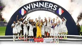 France lift the UEFA Nations League trophy! 🏆👏