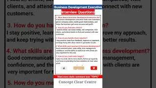 Top 5 Business Development Executive Job Interview Questions and Answers to ace your Dream Job