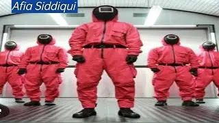 Squid game pink Soldiers. Afia Siddiqui. Making soldiers with clau