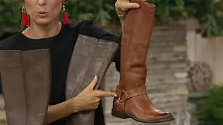 Frye Leather Tall Shaft Wedge Boots - Emma Wedge on QVC