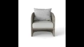Modern minimalist rattan lounge chair, suitable for the living room, bedroom, or hotel furniture