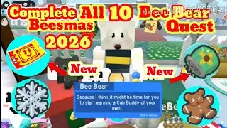 Выполнение всех 10 заданий Bee Bear Beesmas и получение билета в Bee Swarm Simulator Beesmas