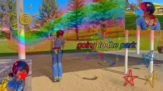 walking aimlessly and playing on a playground
