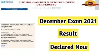 Ignou December 2021 Result Declared  | Mister Ignou #ignou #result