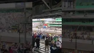 Brad Keselowski Celebrates 2018 Brickyard 400 Win Fan Perspective/Fan View From Stands
