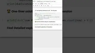 🔥 Python One-Liner: Find Duplicate Elements in a List! 
