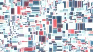 Abstract Colored Cubes Moving Up and Down with Glowing Square Edges 4K UHD 60fps 1 Hour Video Loop