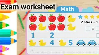 😍Exam Maths worksheet for nursery kids/LKG  &ldquo;Nursery Maths Worksheet ✏️  Counting & Numbers&rdquo; #123
