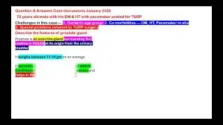 2 JAN 2026 PRACTICAL EXAM CASE DISCUSSIONS - PROFESSOR V NAGASWAMY