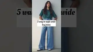 5way to style wide leg jeans #jeans #korean #shorts #yt #fyp #support #widelegpants #asthetic