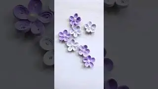 tiny little quilling flowers |flower tutorial 💜️🤗|#shorta #quilling #diy
