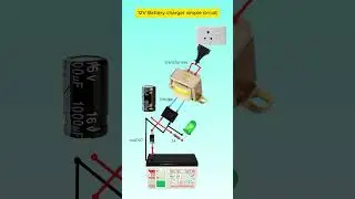 12v battery charger circuit simple and easy #Shorts