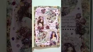 ASMR Creative Journaling Tutorial, Scrapbooking Purple #asmr #scrapbooking #journaling #diy #shorts