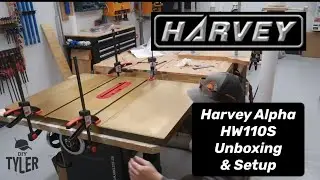 Harvey Alpha HW110S Table Saw Unboxing & Setup by @DIYTyler