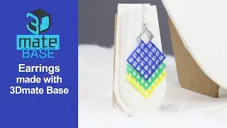 Earrings made with 3Dmate BASE - 3D Pen Mat