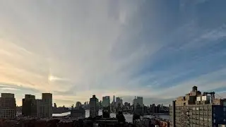 NYC Timelapse - Day to Night - Circumhorizontal Arc (Rainbow-like) In the Afternoon - Dec 20, 2025