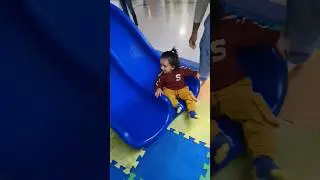 the sliding delight at the airport #babyshiwon #playtime #igiairport #slides #playarea #toddlers