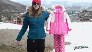 2014 Obermeyer Sunrise Toddler Girls' Ski Jacket and Snoverall Ski Bib Review by Peter Glenn