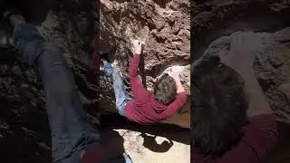 Big Iron On His Hip (V7) - Hueco Bouldering