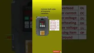 VFD fault code | common fault code vfd | vfd error code