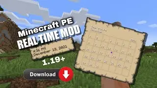 MINDCRAFT POCKET EDITION REAL LIFETIME MOD || Mod: Sync Minecraft time with Real time
