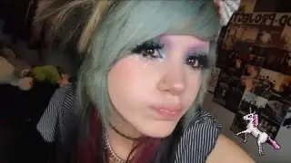 unicorn cotton candy makeup :D 🍬🍭🦄
