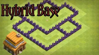 Clash of Clans | Best Town Hall 4 hybrid base 2017