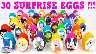 Mega 30 Play Doh Surprise Eggs MLP Dory Inside Out Disney Toys Surprise Egg and Toy Collector SETC