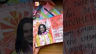 Art Journal pages with gel printing | FR 18 | Mixed Media | Hand Lettering