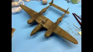 Tamiya P-38F/G Build, Pt 2 Painting & Weathering