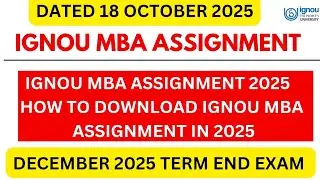 IGNOU MBA Assignment 2025 | How To download IGNOU MBA Assignment in 2025 | IGNOU MBA Assignment