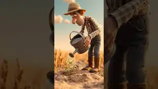 made with Ai #ai #madewithai  #farmer #3d #cartoon